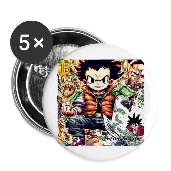 Where Art Meets Investment: Future NFT Believer - Buttons large 2.2''/56 mm (5-pack) - white - Front
