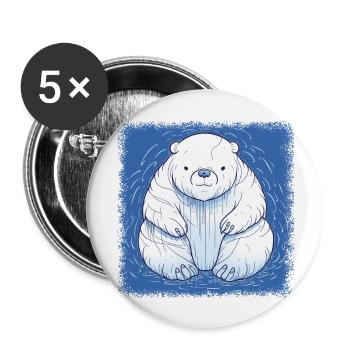 Déclaration capitaliste amazonienne féministe Cool - Lot de 5 grands badges (56 mm) - blanc - Devant