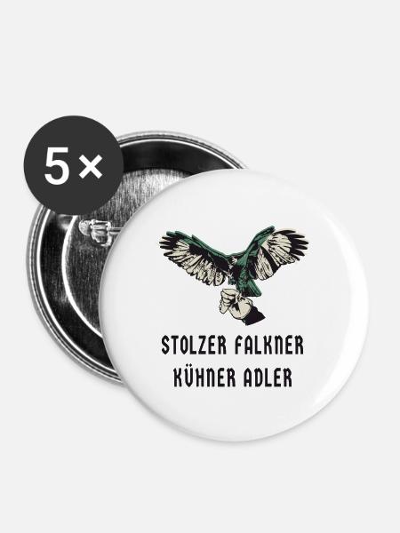 Falknerei Adler Design - Buttons groß 56 mm (5er Pack) - Weiß