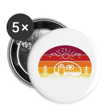Life is better by the Campfire - Buttons groß 56 mm (5er Pack) - Weiß - Vorne