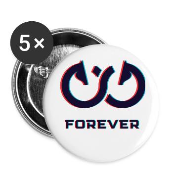 Forever Horse Design 1 - Buttons groß 56 mm (5er Pack) - Weiß - Vorne