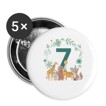 7th anniversary - seventh anniversary animals - Buttons large 2.2''/56 mm (5-pack) - white - Front