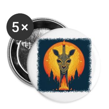 birthday present giraffe nursery quote giraffe - Buttons large 2.2''/56 mm (5-pack) - white - Front