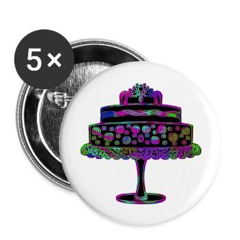 Cake - Buttons large 2.2''/56 mm (5-pack) - white - Front