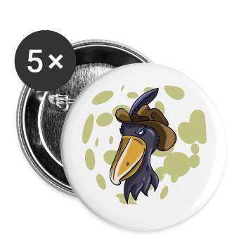 Shoebill Bird Ornithologist Forest I Gift - Buttons large 2.2''/56 mm (5-pack) - white - Front