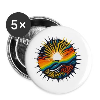 positive energy - Buttons large 2.2''/56 mm (5-pack) - white - Front