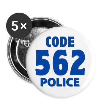 Polizist, ich bin Polizist, Gendarm - Buttons groß 56 mm (5er Pack) - Weiß - Vorne