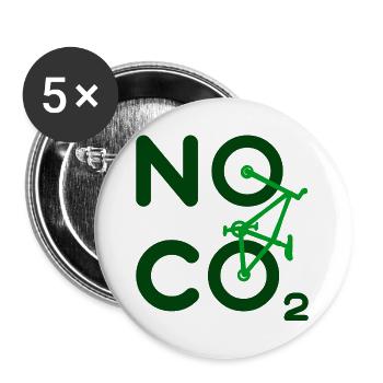 Environment Co2 Statement Climate Change Nature Conservation Earth - Buttons large 2.2''/56 mm (5-pack) - white - Front