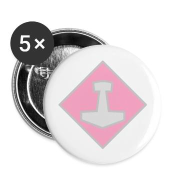 Mjölnir - Buttons groß 56 mm (5er Pack) - Weiß - Vorne