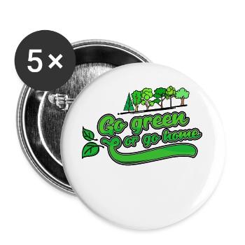 Tree, Nature, Earth, Environment, Statement, Nature Conservation - Buttons large 2.2''/56 mm (5-pack) - white - Front