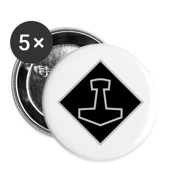 Mjölnir - Buttons large 2.2''/56 mm (5-pack) - white - Front