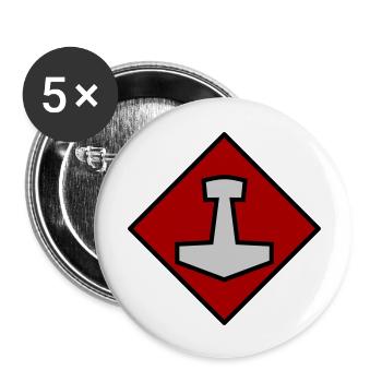 Mjölnir - Buttons groß 56 mm (5er Pack) - Weiß - Vorne