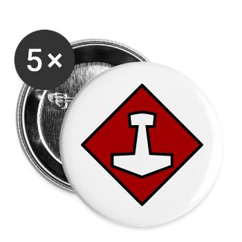 Mjölnir - Buttons groß 56 mm (5er Pack) - Weiß - Vorne