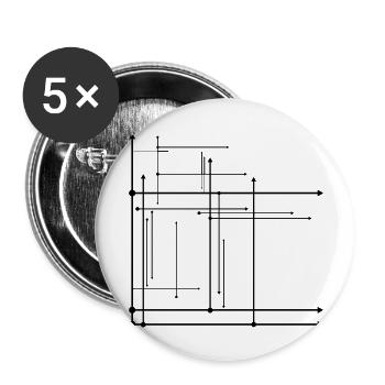 Arrows - Buttons large 2.2''/56 mm (5-pack) - white - Front