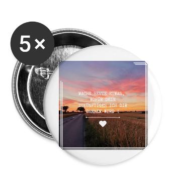 Selbstliebe - Buttons groß 56 mm (5er Pack) - Weiß - Vorne