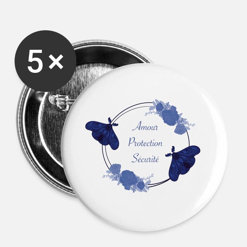 moth - Buttons large 2.2''/56 mm (5-pack) - white