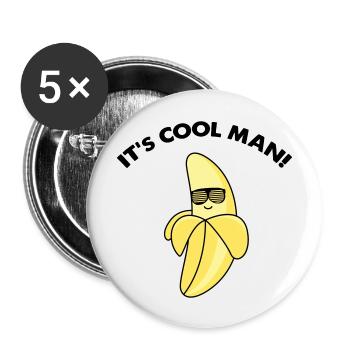 cool banana - Buttons groß 56 mm (5er Pack) - Weiß - Vorne
