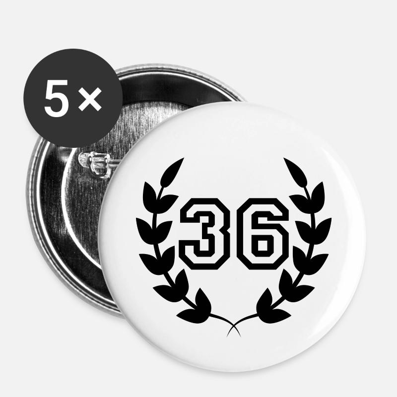 36th birthday-gift idea 36 years - Buttons large 2.2''/56 mm (5-pack) - white
