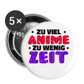 Japan Manga Anime Statement Comic Animation - Buttons groß 56 mm (5er Pack) - Weiß - Vorne
