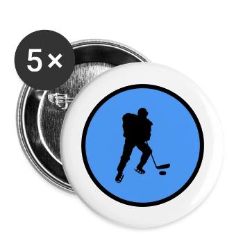 hockey - Buttons large 2.2''/56 mm (5-pack) - white - Front