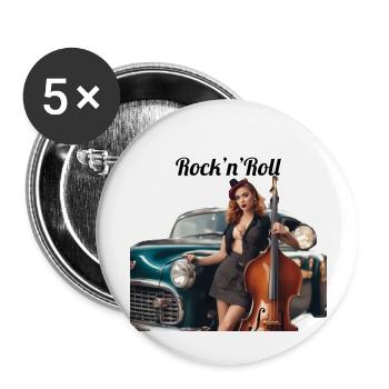 Pinup - Buttons large 2.2''/56 mm (5-pack) - white - Front