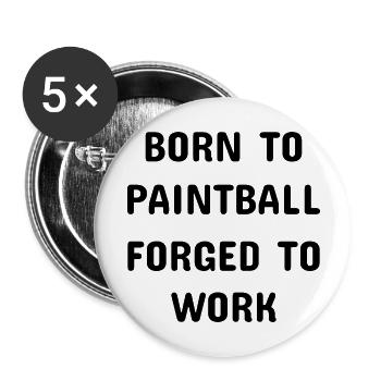 Paintball Airsoft - Buttons large 2.2''/56 mm (5-pack) - white - Front