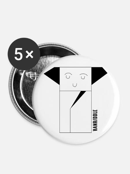 Papier-Kumpel - Buttons groß 56 mm (5er Pack) - Weiß
