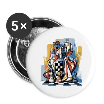 Chess composition n°3 - Buttons large 2.2''/56 mm (5-pack) - white - Front