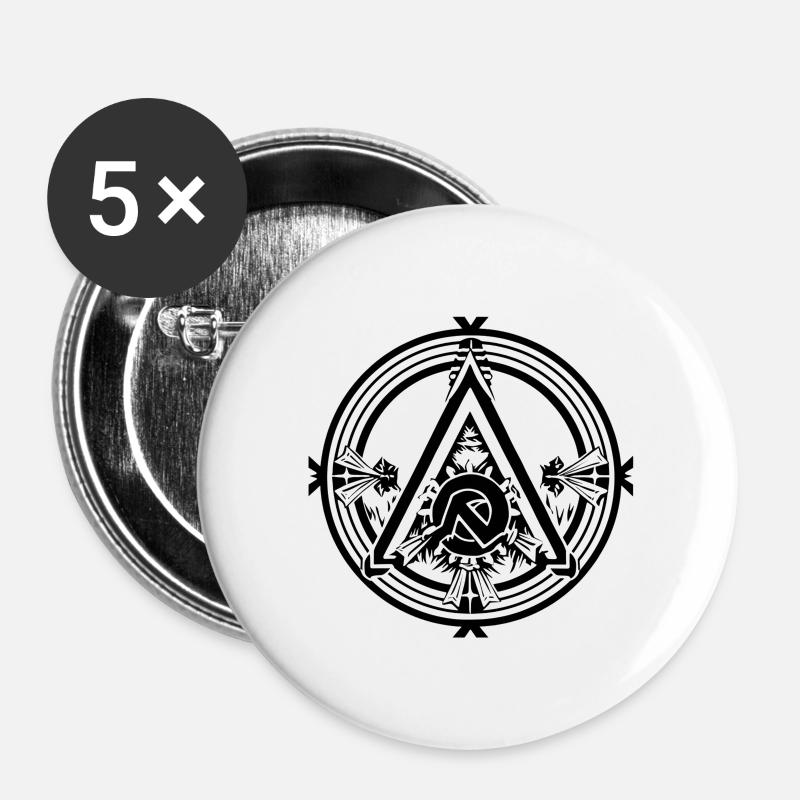 maya10 - Buttons large 2.2''/56 mm (5-pack) - white