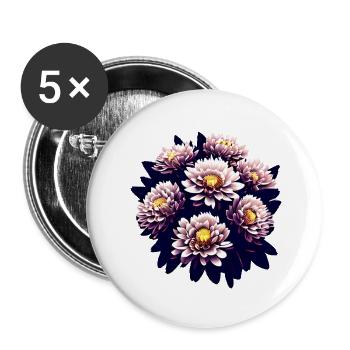 Garden Gift Hobby Gardener Gardener Flower Flowers - Buttons large 2.2''/56 mm (5-pack) - white - Front