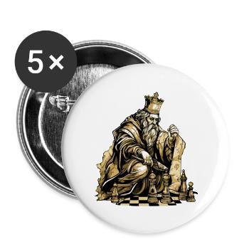 Henry the Good King - Buttons large 2.2''/56 mm (5-pack) - white - Front