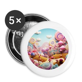 Mondes de rêve : votre style, votre voyage - Lot de 5 grands badges (56 mm) - blanc - Devant