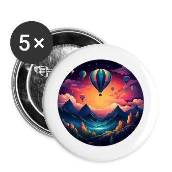 Des aventures rétro pleines de vie : votre R unique - Lot de 5 grands badges (56 mm) - blanc - Devant