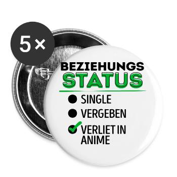 Mangastyle Animation Anime Statement Manga Japan - Buttons groß 56 mm (5er Pack) - Weiß - Vorne