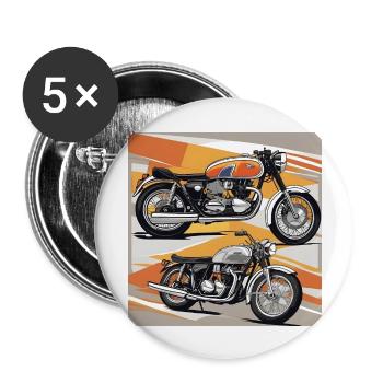 A Pair of Classics - Buttons large 2.2''/56 mm (5-pack) - white - Front