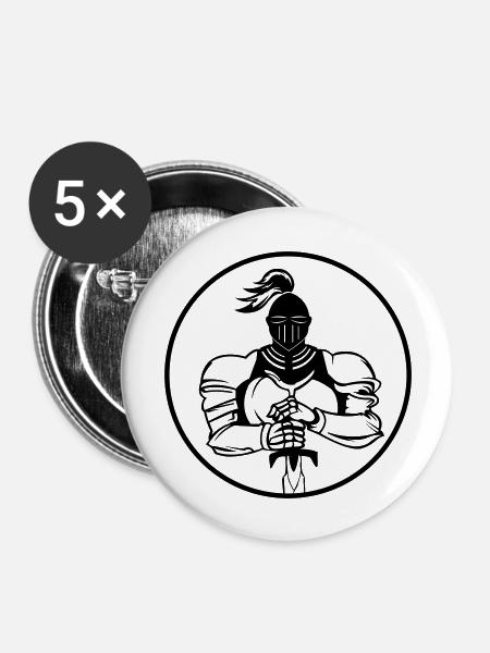 knight - Buttons groß 56 mm (5er Pack) - Weiß