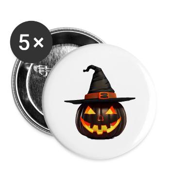 Halloween Pumpkin Costume Pumpkins Gift Pumpkin - Buttons large 2.2''/56 mm (5-pack) - white - Front