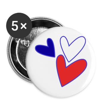 SAINT VALENTINE. bachelorette party. I LOVE YOU. I LOVE YOU. LOVE - Buttons large 2.2''/56 mm (5-pack) - white - Front