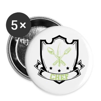 Chef Chef - Buttons large 2.2''/56 mm (5-pack) - white - Front