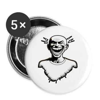 LOL 04 - Buttons groß 56 mm (5er Pack) - Weiß - Vorne