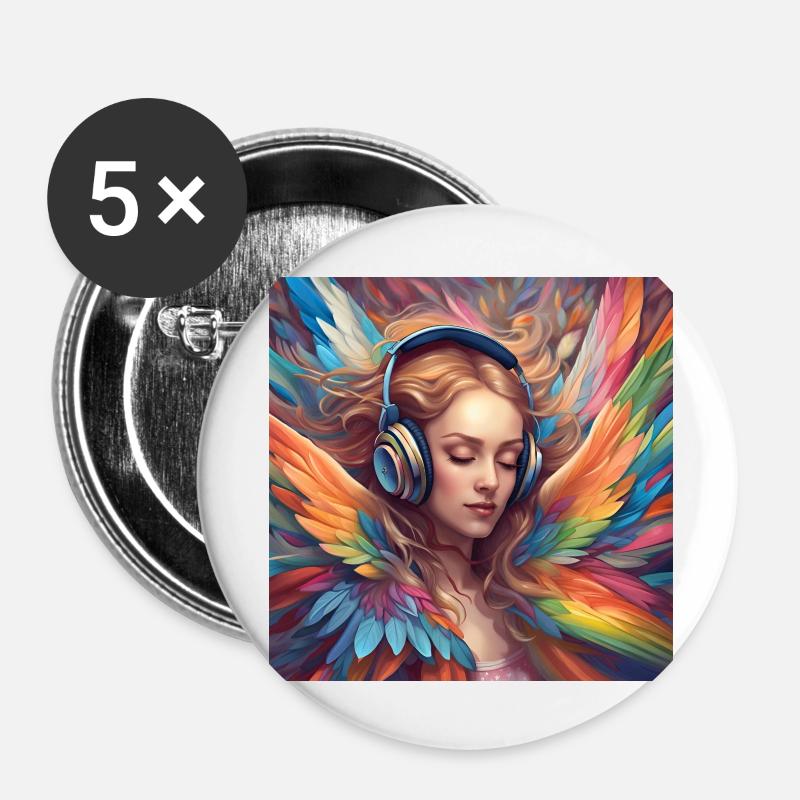 Music Elf 1 - Buttons large 2.2''/56 mm (5-pack) - white