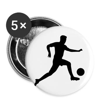 Soccer Players - Buttons large 2.2''/56 mm (5-pack) - white - Front