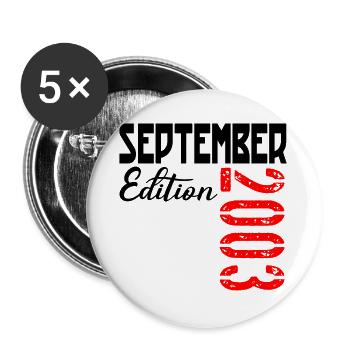 23rd birthday September 2003 - Buttons large 2.2''/56 mm (5-pack) - white - Front