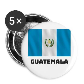 Guatemala flag - Buttons large 2.2''/56 mm (5-pack) - white - Front