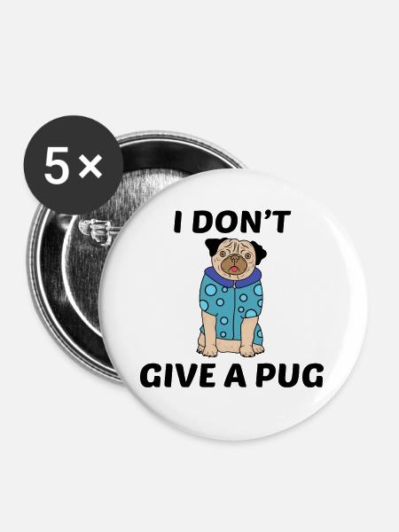 Lieblingstier Hund Statement Haustiere Kuscheltier - Buttons groß 56 mm (5er Pack) - Weiß