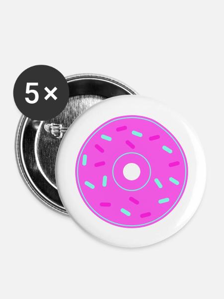 donut - Buttons groß 56 mm (5er Pack) - Weiß