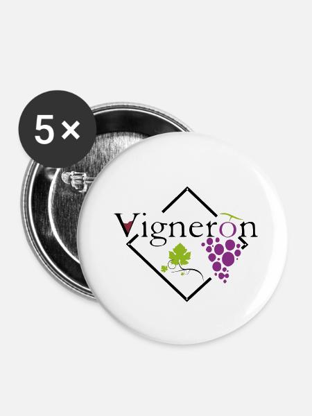 Winzer - Buttons groß 56 mm (5er Pack) - Weiß