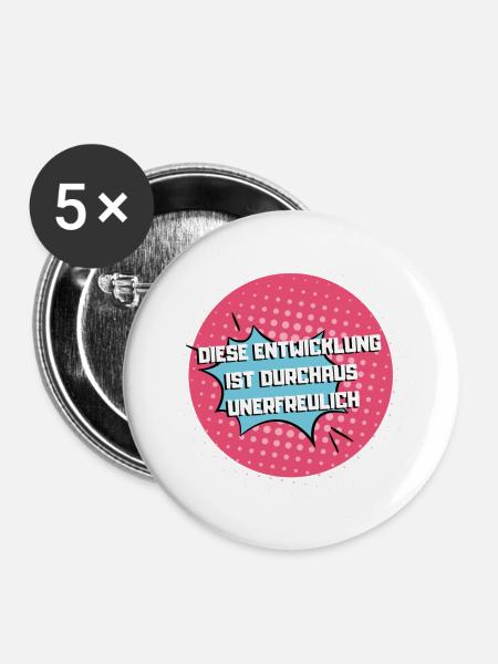 Diese Entwicklung... - Buttons groß 56 mm (5er Pack) - Weiß