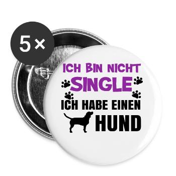 Dog Statement Stuffed Animal Favorite Animal Pets - Buttons large 2.2''/56 mm (5-pack) - white - Front