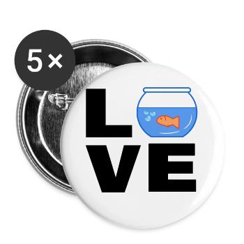 Pets Goldfish Aquarium Statement Pet - Buttons large 2.2''/56 mm (5-pack) - white - Front